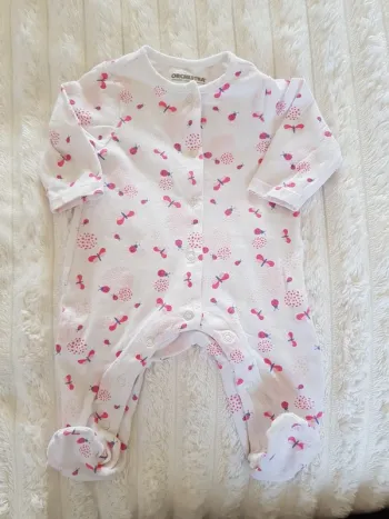 Pyjama coton fille 1 mois 54 cm