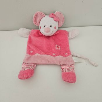 Doudou souris nicotoy rose