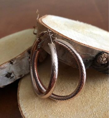 Créoles en laiton rose gold