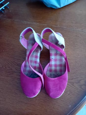 chaussures compensé  rose pointure 37