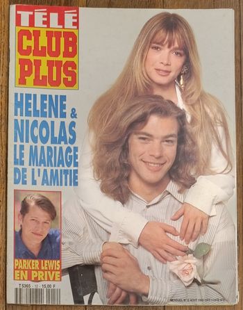 Télé club plus magazine N°12 Couverture Hélène et Nicolas 1993 Vintage