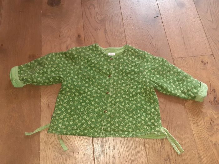 Veste molletonnée reversible verte catimini 18 mois