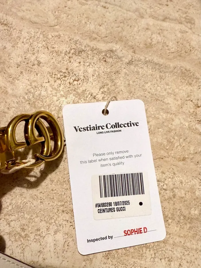 Ceinture Gucci crème 75cm très bon état - beige Gucci belt - photo numéro 9