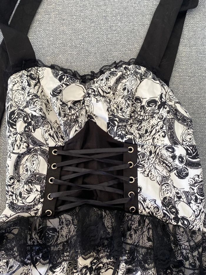 Robe Hearts & roses motif tête de mort - photo numéro 3