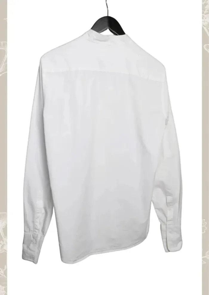 Chemise blanche manches longues col rond Sandro Paris Taille M - photo numéro 4