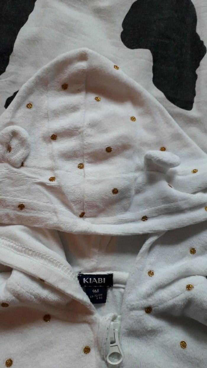 Cardigan, gilet, sweat à capuche velours rase 9 mois - photo numéro 3
