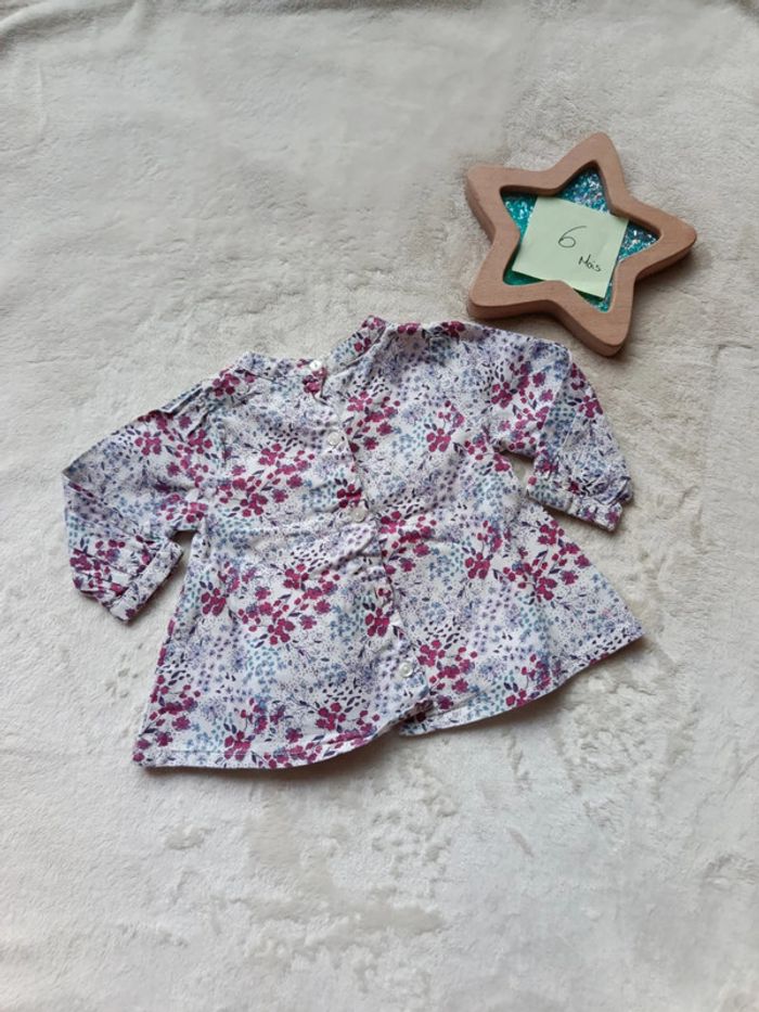 Blouse fleuri violette 6 mois Tape à l'œil - photo numéro 4