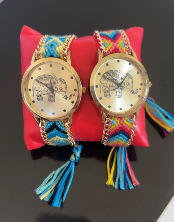 Montres tissées éléphant - très bon état