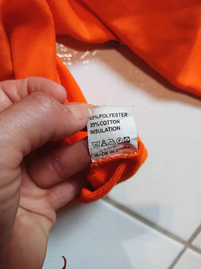 Sweat femme court orange fluo - photo numéro 15