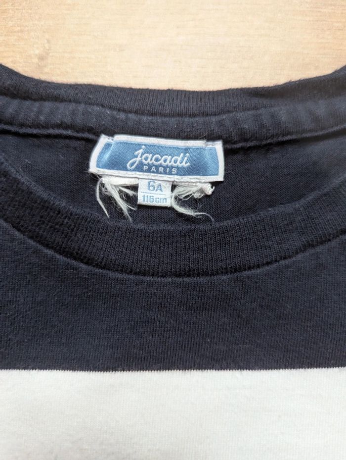 Tee-shirt manches longues marinière Jacadi 6 ans - photo numéro 3