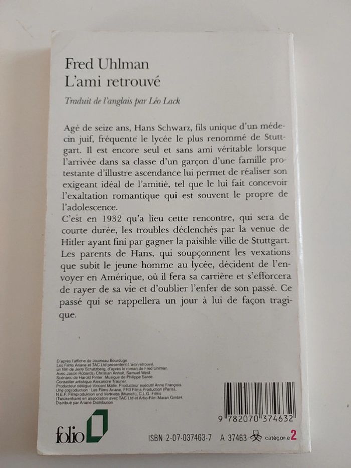 L'ami retrouvé, Fred Uhlman - photo numéro 2