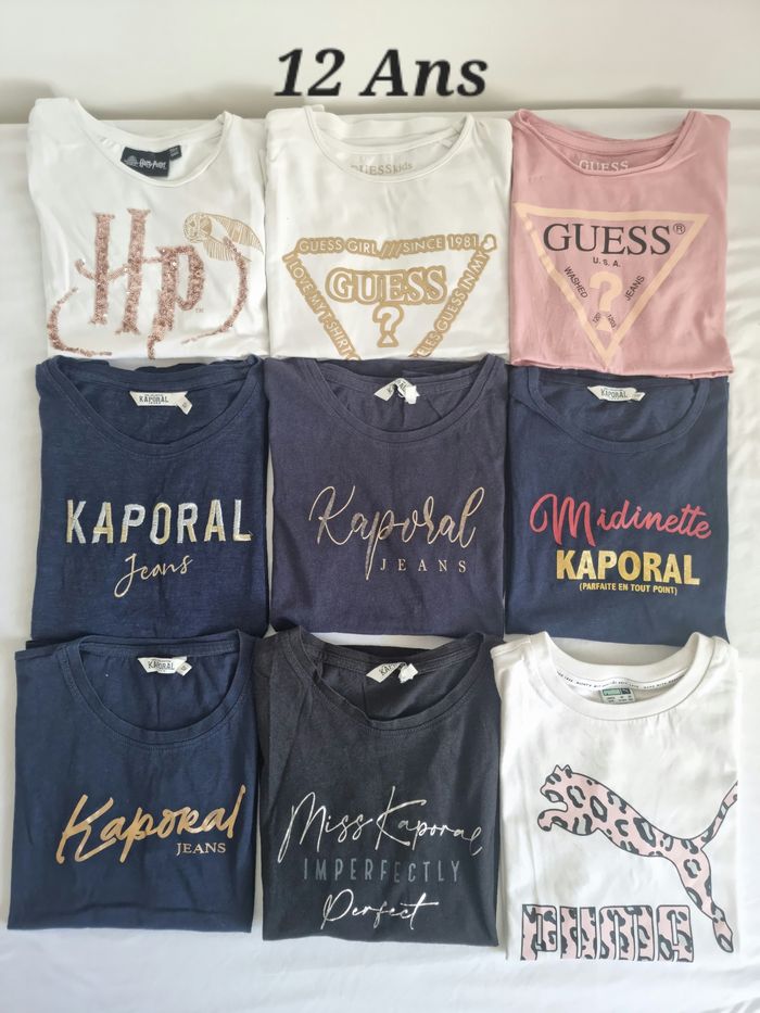Lot de t-shirts de marques  12 ans fille