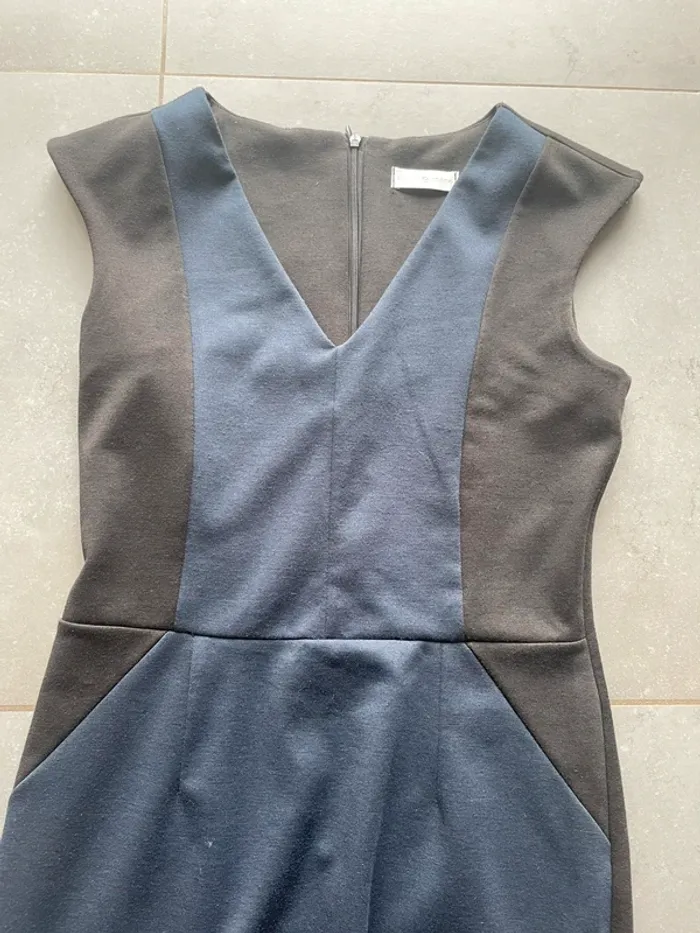 Robe mi saison chic bicolore - photo numéro 4