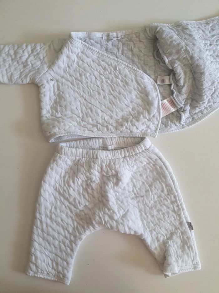 Ensemble pantalon et gilet molletonné 6 mois DPAM - photo numéro 2