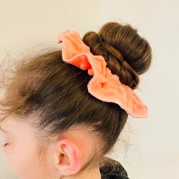 chouchou scrunchie corail