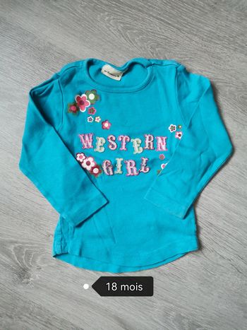 T-shirt manches longues fille 18 mois