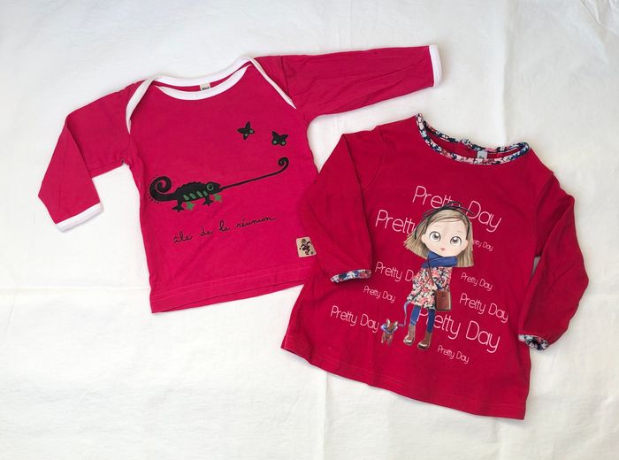 Lot de 2 t-shirts Baobab compagnie et Plus Collection 6 mois