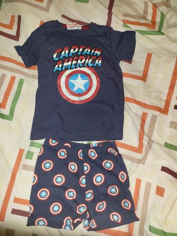 Pyjama short marvel 3/4 ans