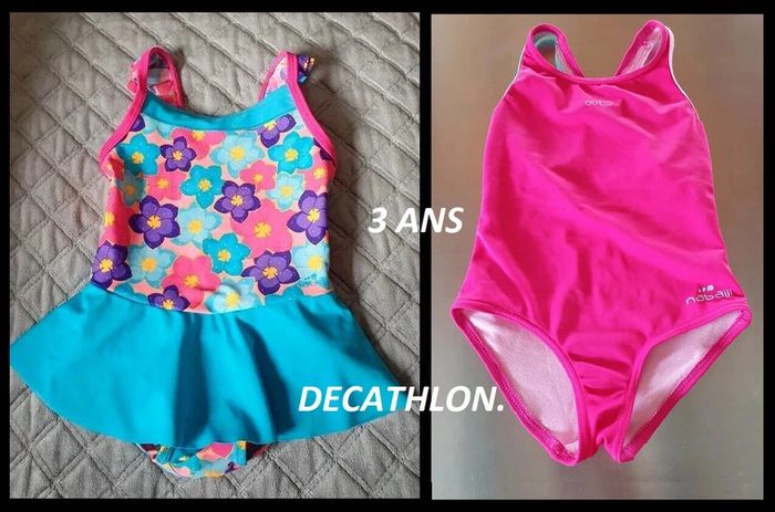 LOT maillots de bain + peignoir fille 3 ans. - photo numéro 2