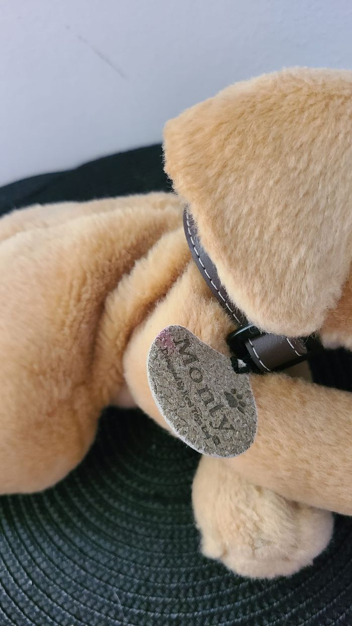 Véritable chiot Labrador doré en peluche « Keel Toys ». Chiot de couleur marron clair/sable avec un - photo numéro 2