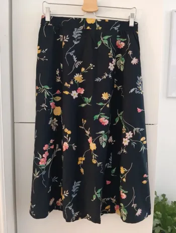 Jupe vintage midi viscose