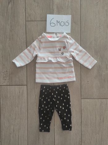 Ensemble fille pull et legging noir 6 mois