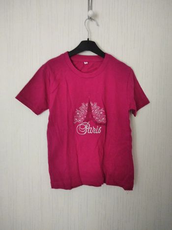 t-shirt paris fushia 6 ans