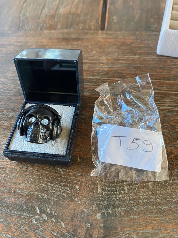 Bague noire, pour homme, taille 59 - photo numéro 12