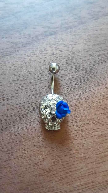💀 Piercing nombril tête de mort – neuf