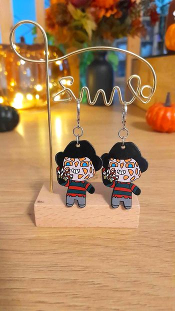 Boucles d'oreilles Freddy Krueger
