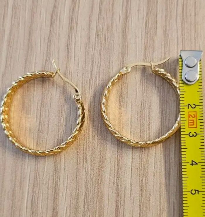 Boucles d'oreilles en acier inoxydable - photo numéro 2