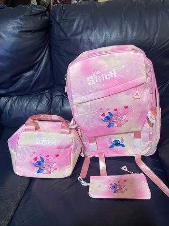 Stitch Cartable sac à dos trousse et sac isotherme