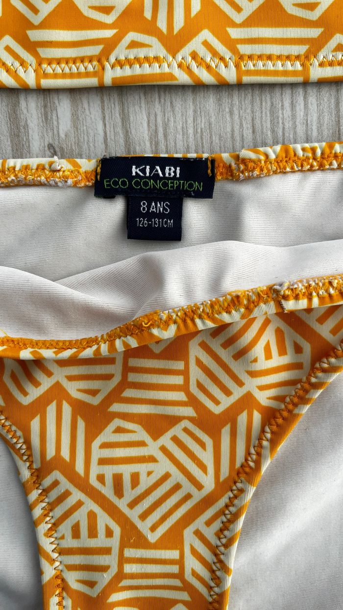 Maillot de bain jaune deux pièces fille 8 ans - photo numéro 3