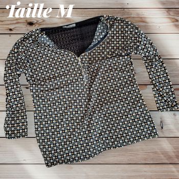 🌺💫 Blouse colorée fantaisie – Miss Glammy 🌸