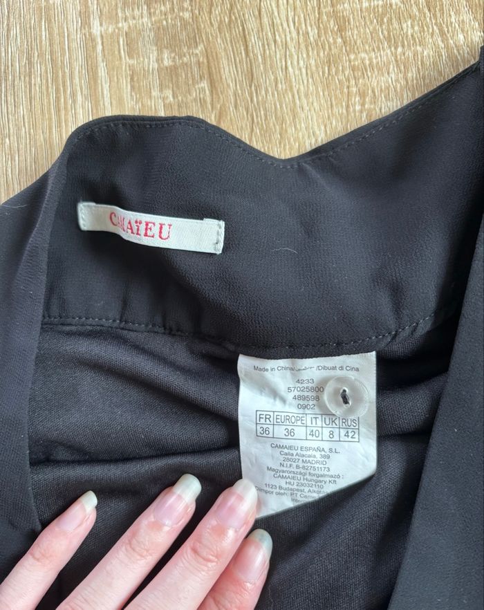 Jupe noir fluide avec dentelle camaïeu très bon état - photo numéro 3