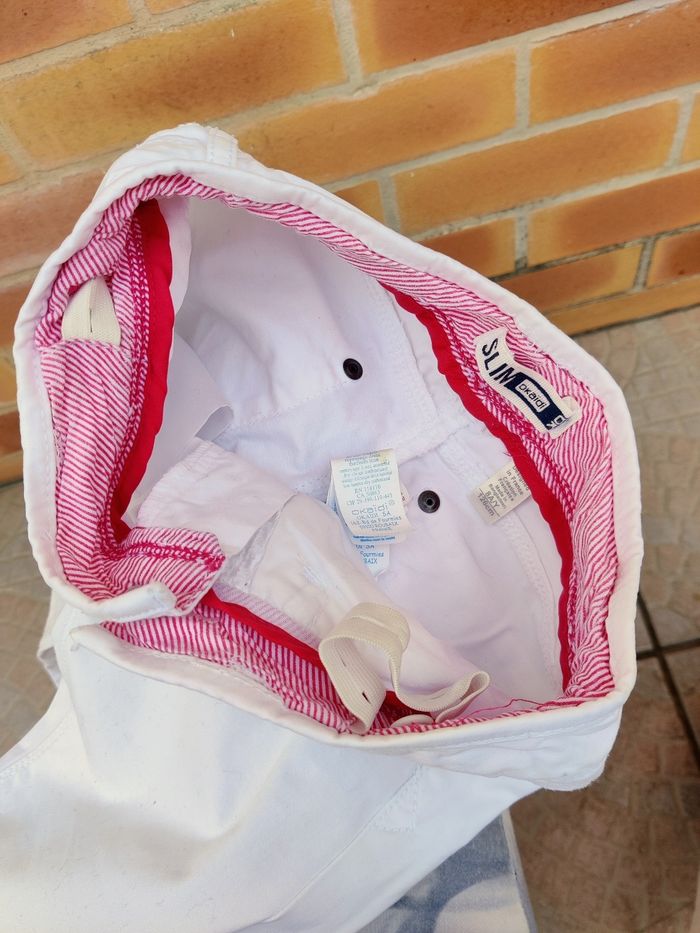 Pantalon blanc coupe droite fille 8 ans Kiabi - photo numéro 3