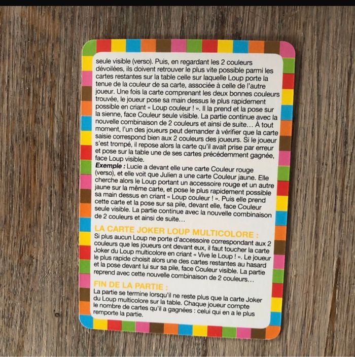 Jeu du Loup couleurs - photo numéro 5