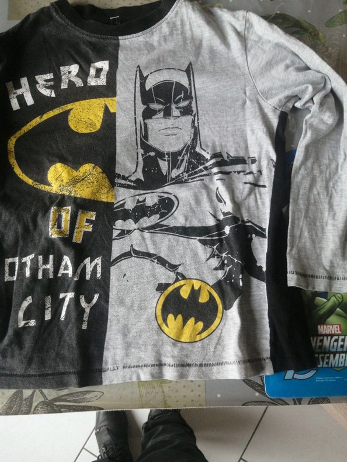 Tee shirt manche longue batman 134/140 - photo numéro 6