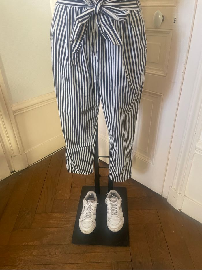 Pantalon chinos à rayures Zara 36 - photo numéro 6