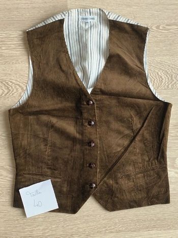 Gilet Gérard Darel velours côtelé – Taille 40