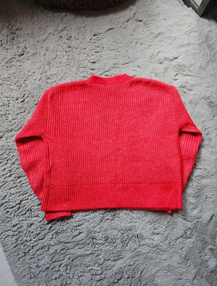 Gilet cardigan à boutons rouge neuf - photo numéro 2