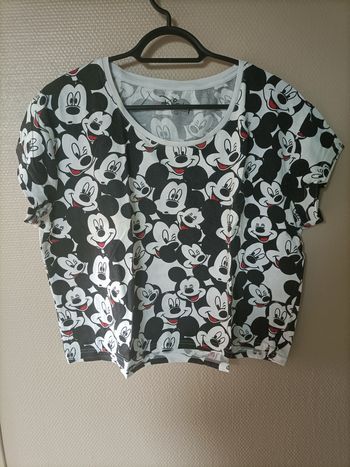 Tshirt disney mickey cropped court
