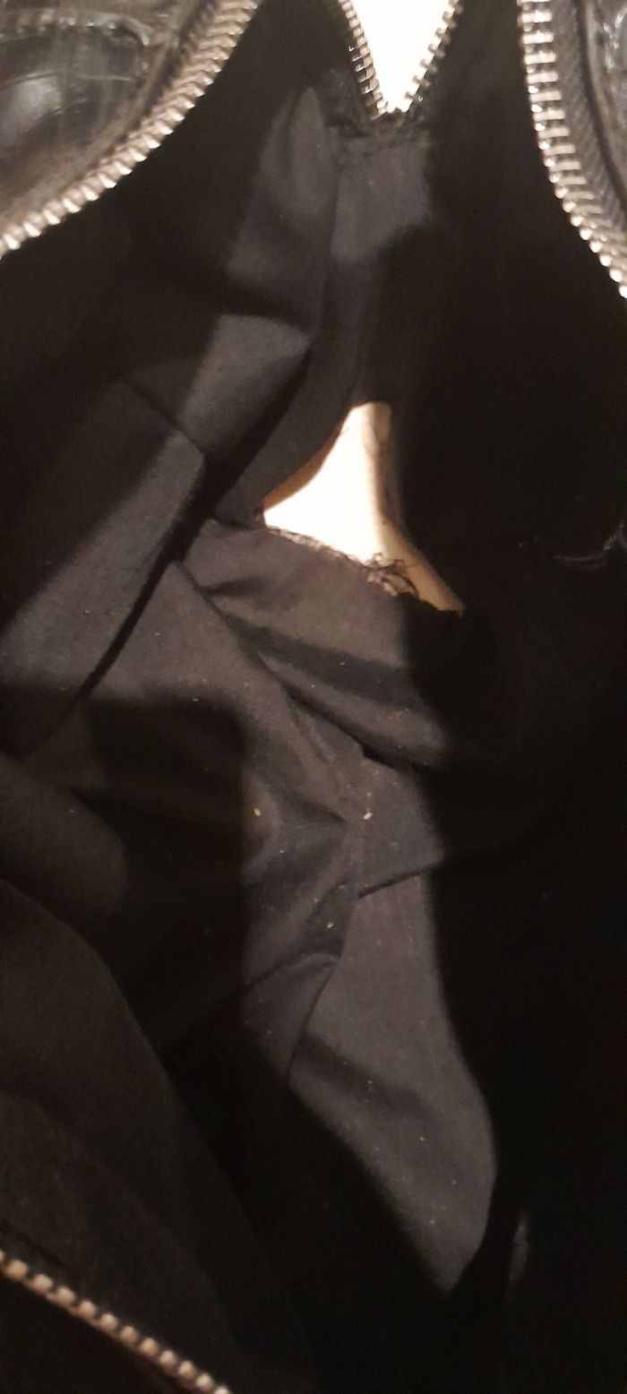 Sac à main noir avec motifs à écailles - photo numéro 8