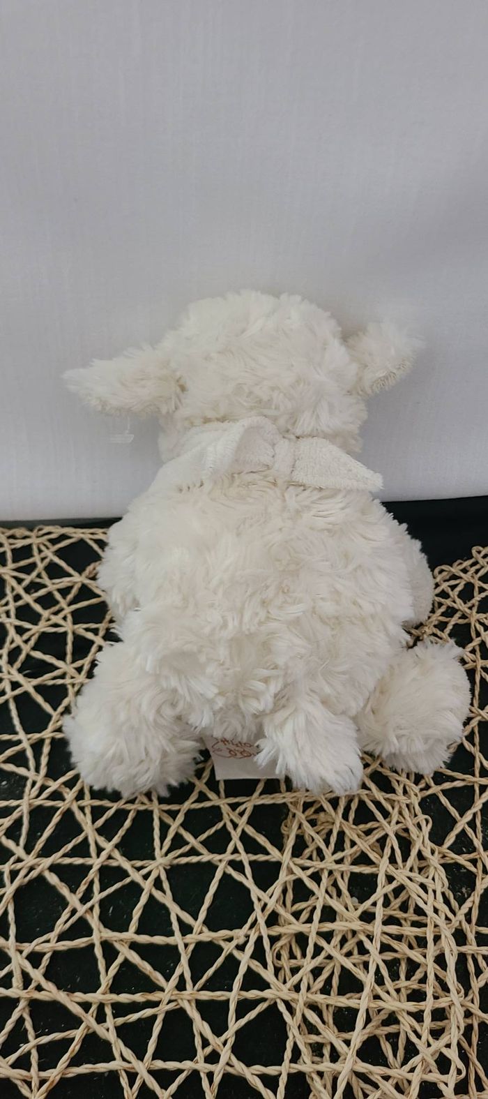 Peluche mouton agneau 20 cm bandana blanc histoire d'ours - photo numéro 4