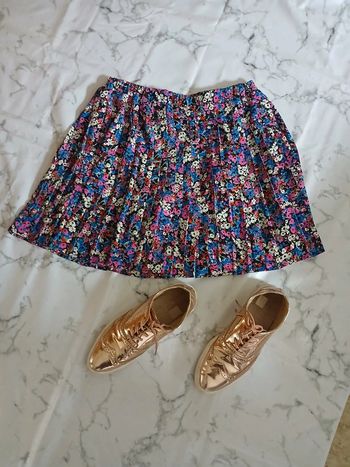 Jupe plissée fleurie Lili & Lala taille L