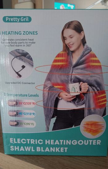 Couverture poncho chauffante