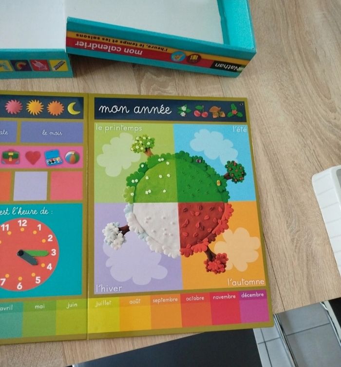 Jeux mon calendrier magnétique (heure, temps et les saisons) - photo numéro 5