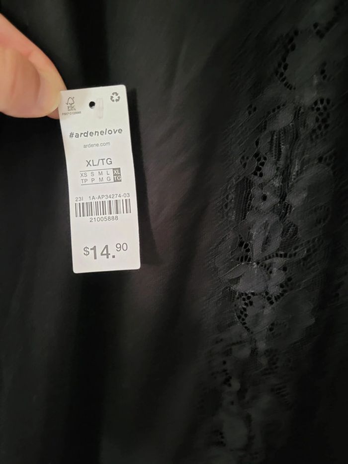 Ardene- débardeur noir dentelle Taille XL - photo numéro 6