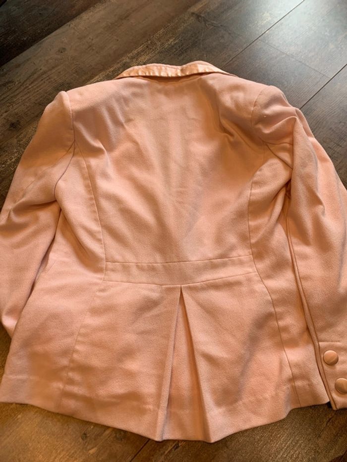 Blazer rose pale bouton doré - photo numéro 8