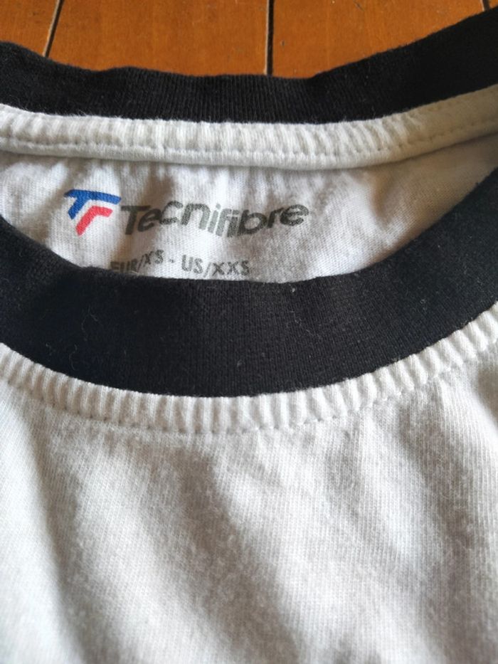 T-shirt manches courtes uni blanc en XS tecnifibre - photo numéro 2